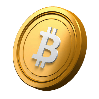 Graphic depicting Bitcoin BTC cryptocurrency coin displayed in the free guide area
