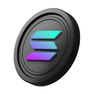 Solana SOL digital currency token placed alongside the hero banner section